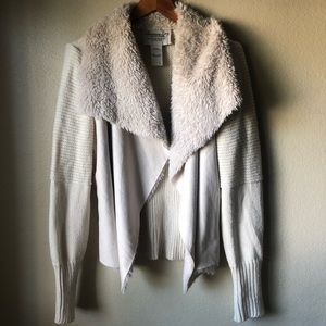 American Rag cardigan sweater with faux fur